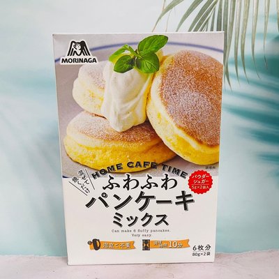 日本 MORINAGA 森永 舒芙蕾鬆餅粉 80g*2小袋（內附糖粉2包）