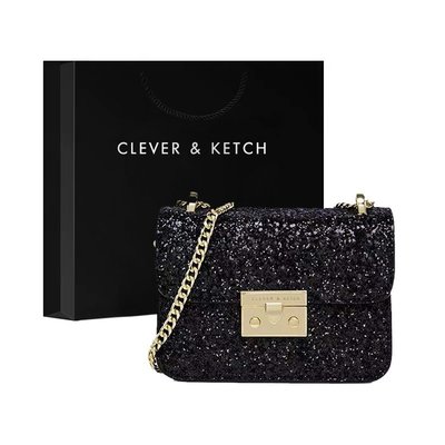 新款 尖貨  現貨Clever&Ketch包包女2022新款時尚小眾洋氣鏈條包高級感單肩斜挎包