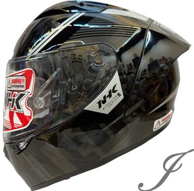 《JAP》NHK GP-R Tech 鬥士 黑白 選手帽 全罩式安全帽 📌可在折價500元