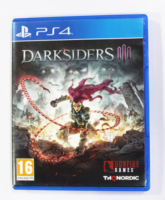 PS4 末世騎士 3 暗黑血統 3 Darksiders III (簡體中文版)**(二手光碟約9成8新)【台中大眾電玩】