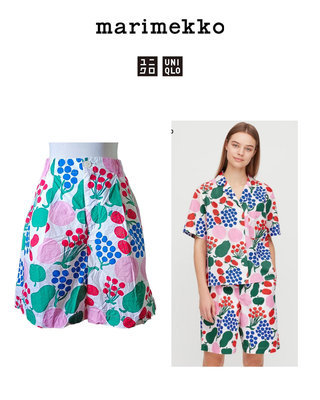 都會名牌~【UNIQLO+MARIMEKKO】北歐風碎花休閒美短褲 ~MO-2