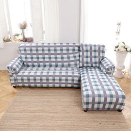 【樂樂生活精品】格藍傢飾 新潮流L型涼感彈性沙發套二件式-右-愛琴海灰 免運費! (請看關於我)