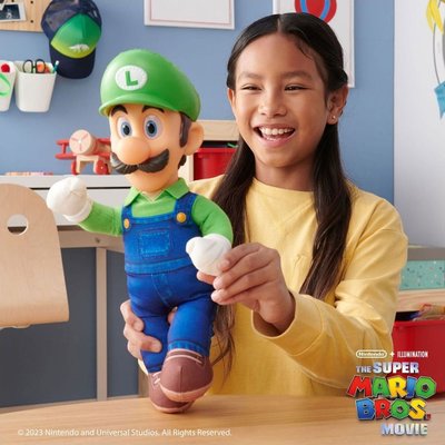 任天堂 Super Mario超級瑪利歐 瑪利歐電影 12吋路易吉玩偶 LUIGI【板橋魔力】
