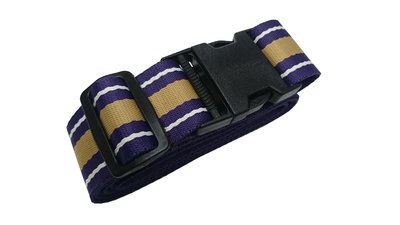 【菲歐娜】6912-(促銷商品)旅行箱束帶/行李綁帶/棉質材質(紫配卡其)台灣製造