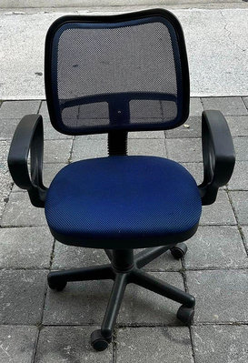 樂居二手家具 F050605EJJ*藍色OA椅* 辦公椅 洽談椅 書桌椅 電腦椅*2手桌椅拍賣 會議桌椅 全新中古傢俱家電