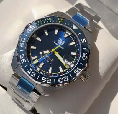TAG HEUER Aquaracer Calibre 5 藍色面錶盤 銀色不鏽鋼錶帶 男士 自動機械錶 WAY201H.BA0927 豪雅 競潜 300M