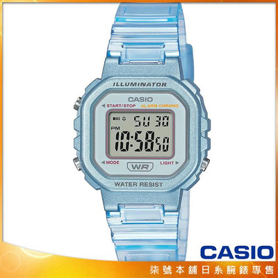 【柒號本舖】CASIO 卡西歐小型復古風電子錶-果凍藍 # LA-20WHS-2A (原廠公司貨)