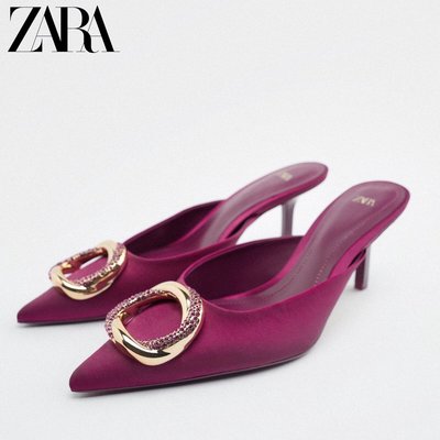 Zara2023 新鞋金屬裝飾高跟鞋 1227910030
