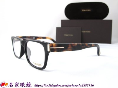 《名家眼鏡》TOM FORD 經典造型設計黑面+玳瑁腳雙色光學膠框TF4274  001【台南成大店】