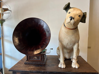 1930s 美國 RCA 初代 Nipper 大狗 36吋 原裝老品 留聲機狗