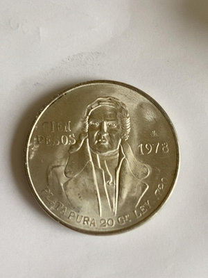 1978墨西哥100比索大銀幣，