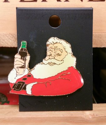 Coca-Cola可口可樂1994年聖誕老人紀念收藏徽章,胸針：可口可樂 1994年 聖誕老人 紀念 收藏 徽章 胸針