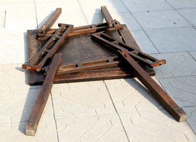 可議價-明·高麗木活拆方桌【店主收藏】1577