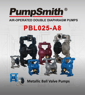 PumpSmith PBL025-A8 1" PBL系列 球閥式 氣動雙隔膜泵浦