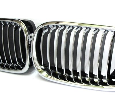 卡嗶車燈 BMW 寶馬 3系列 E46轎車 98-02 三門車 M3款 水箱罩/水箱護罩 鼻頭 電鍍框/黑底