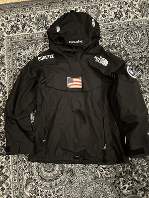 Supreme The North Face Trans Antarctica Expedition Pullover Jacket Black 國旗 衝鋒衣