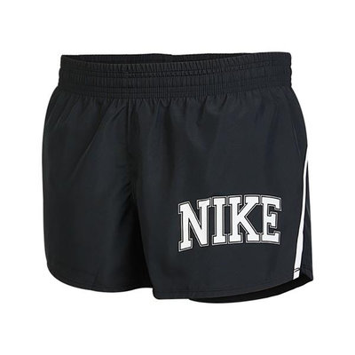 Nike 女 短褲 慢跑 運動 DRI-FIT 有內裡 隱藏口袋 黑 DQ6361-010