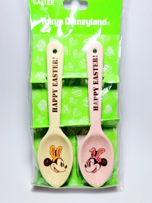 東京迪士尼 復活節 米奇米妮 陶瓷 湯匙 2種類 010993 【Rainbow Dog雜貨舖】