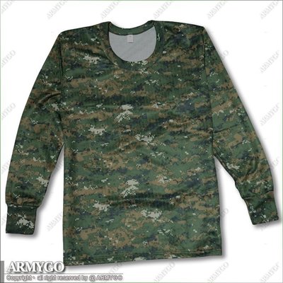 【ARMYGO】國軍新式數位迷彩長袖保暖衣