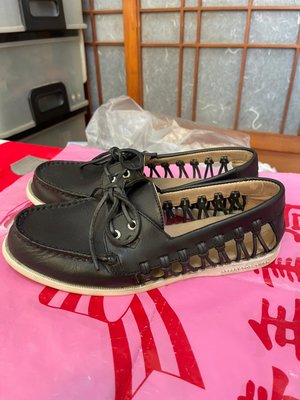 「 二手鞋 」 SPERRY 女版皮革休閒鞋 8.5號（黑）90