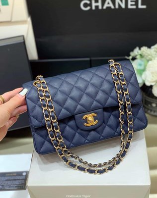[二手]Chanel CF23 Classic flap bag A01113深藍色