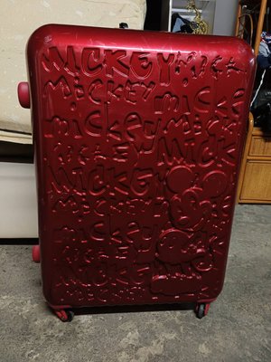 【銓芳家具】日本Disney 夢想米奇拉桿箱 30吋鋁框硬殼行李箱 54*35*76cm 浮雕米奇鋁框海關鎖硬殼旅行箱
