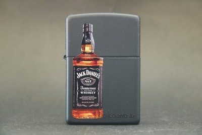 ONE*$1~*美系*ZIPPO*JACK DANIEL'S《 傑克丹尼爾》霧黑烤漆*打印*編號:28422