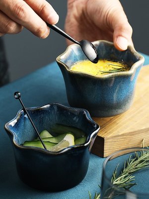 下殺 【ulkulk601爆款熱賣】日式陶瓷小烤碗家用花邊舒芙蕾烘焙甜品布丁烤箱專用點心蒸蛋