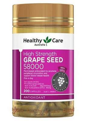 限時下殺 代購澳洲Healthy Care葡萄籽Strength Grape Seed 58000mg (200顆)