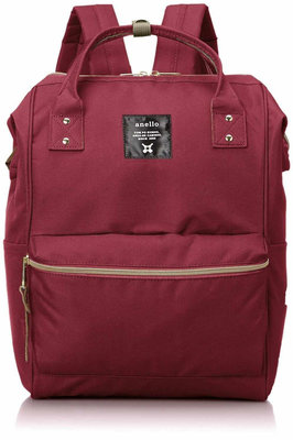 品牌  anello   尼龍 酒紅色超大容量 手提背包後背包  大款書包媽媽包