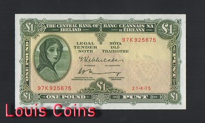 【Louis Coins】B452-IRELAND--1962-1976愛爾蘭紙幣1 Pound