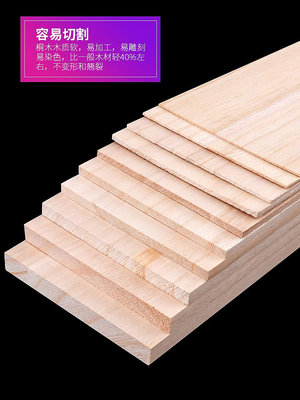 沙盤DIY材料烙畫木航模飛機輕木建筑模型材料薄木片桐木板桐木片~沁沁百貨