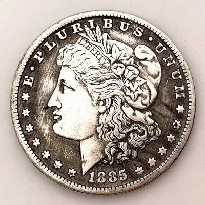 特價！1885美國銀幣摩根銀元紀念幣 外幣鷹洋龍洋銀幣古錢幣銅質銀幣