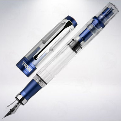 台灣 TWSBI 三文堂 DIAMOND #580AL R 鋁合金版透明活塞鋼筆: 海軍藍/Navy Blue