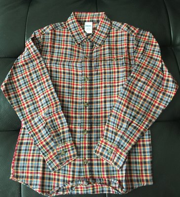 ｛全新品｝官網正品Gymboree蘇格蘭格紋長袖襯衫，size: 7t