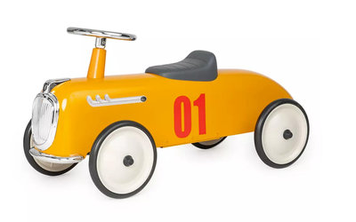 全新正品。法國 Baghera。兒童騎乘經典嚕嚕車 / 學步車 - 黃色。預購。