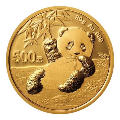 中國 紀念幣 2020 熊貓紀念金幣 原廠
