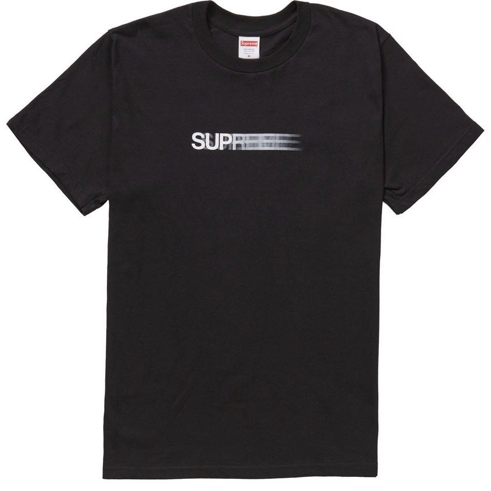 全新真品現貨在台supreme motion logo tee ss23 black 黑色白logo 幻影