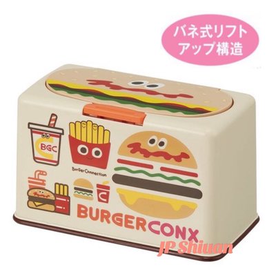 *現貨*日本 BURGER CONX 漢堡 掀蓋 口罩 收納盒 收納箱 存儲盒 口罩盒 保護盒 儲存盒
