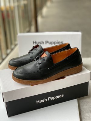 Hush Puppies暇步士平底鞋女 新款春新款一腳蹬簡約樂福鞋女單鞋  黑色 35-40