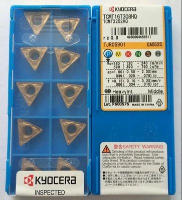 京瓷Kyocera刀片 TCMT16T308-HQ CA5525
