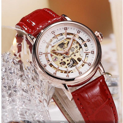 現貨女士手錶腕錶皇師品牌女腕錶雙面鏤空全自動機械錶時尚鋼帶手錶女外貿廠家