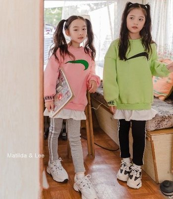 【現貨120】韓國童裝~韓國Matilda&lee 運動風刷毛褲 保暖