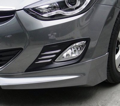 圓夢工廠 Hyundai Elantra 2012~2015 改裝 消光黑 前霧燈框 霧燈罩 鑲鍍鉻飾條 狂野霸氣造型