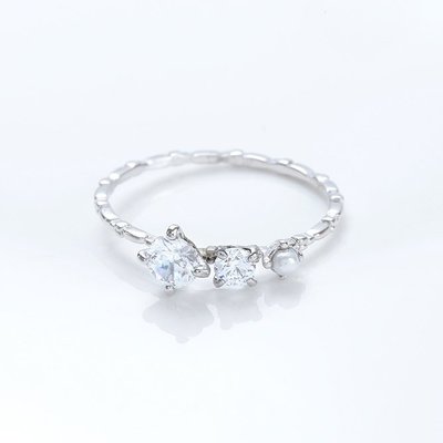 韓國❤️華麗 洛可可 鑽飾 珍珠 戒指 【Verina's韓系美飾】