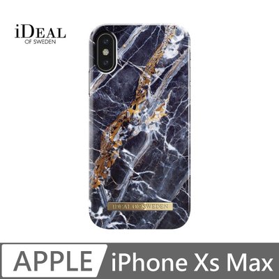 【現貨】ANCASE iDeal Of Sweden iPhone Xs Max 北歐瑞典手機殼-挪威蓋倫格藍金大理石