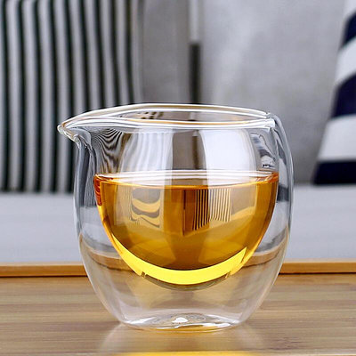 逸寶軒 耐熱加厚雙層玻璃公道杯 隔熱防燙真空高硼硅勻杯分茶器