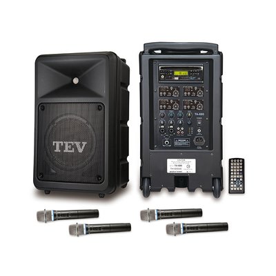 TEV TA-680 DVD/CD/USB/SD四頻無線擴音機(四支麥克風)