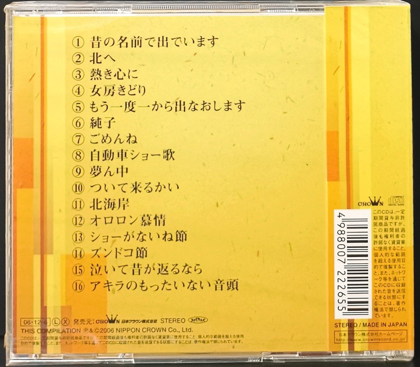 小林旭2006 全曲集收錄沈文程流浪之歌日本原曲昔の名前で出ています 