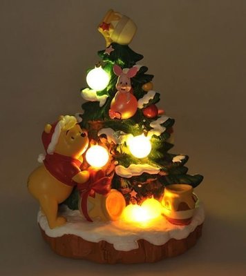 迪士尼 (代購) 小熊維尼 聖誕節限定 聖誕樹LED小夜燈 擺飾